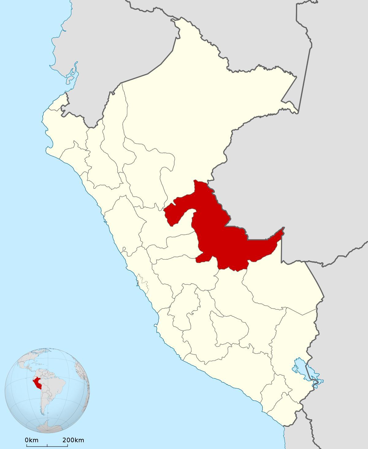 zemljevid pucallpa Peru