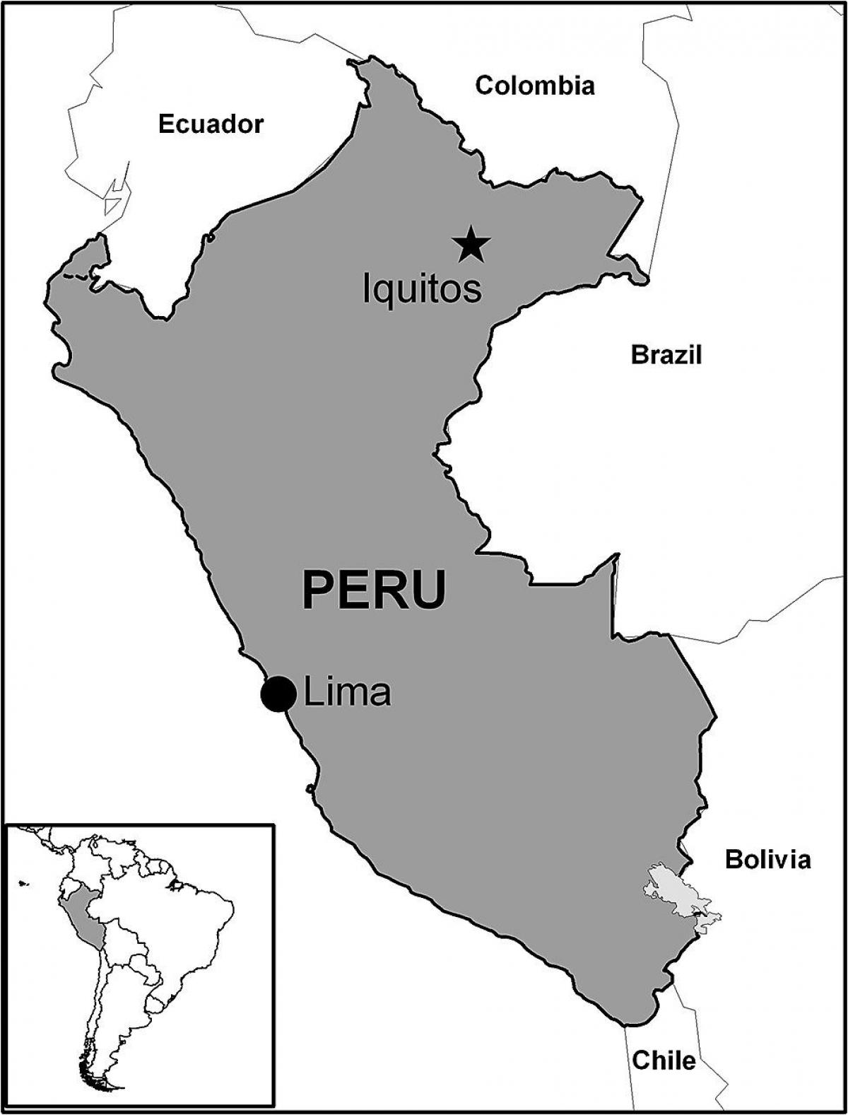 zemljevid iquitos Peru