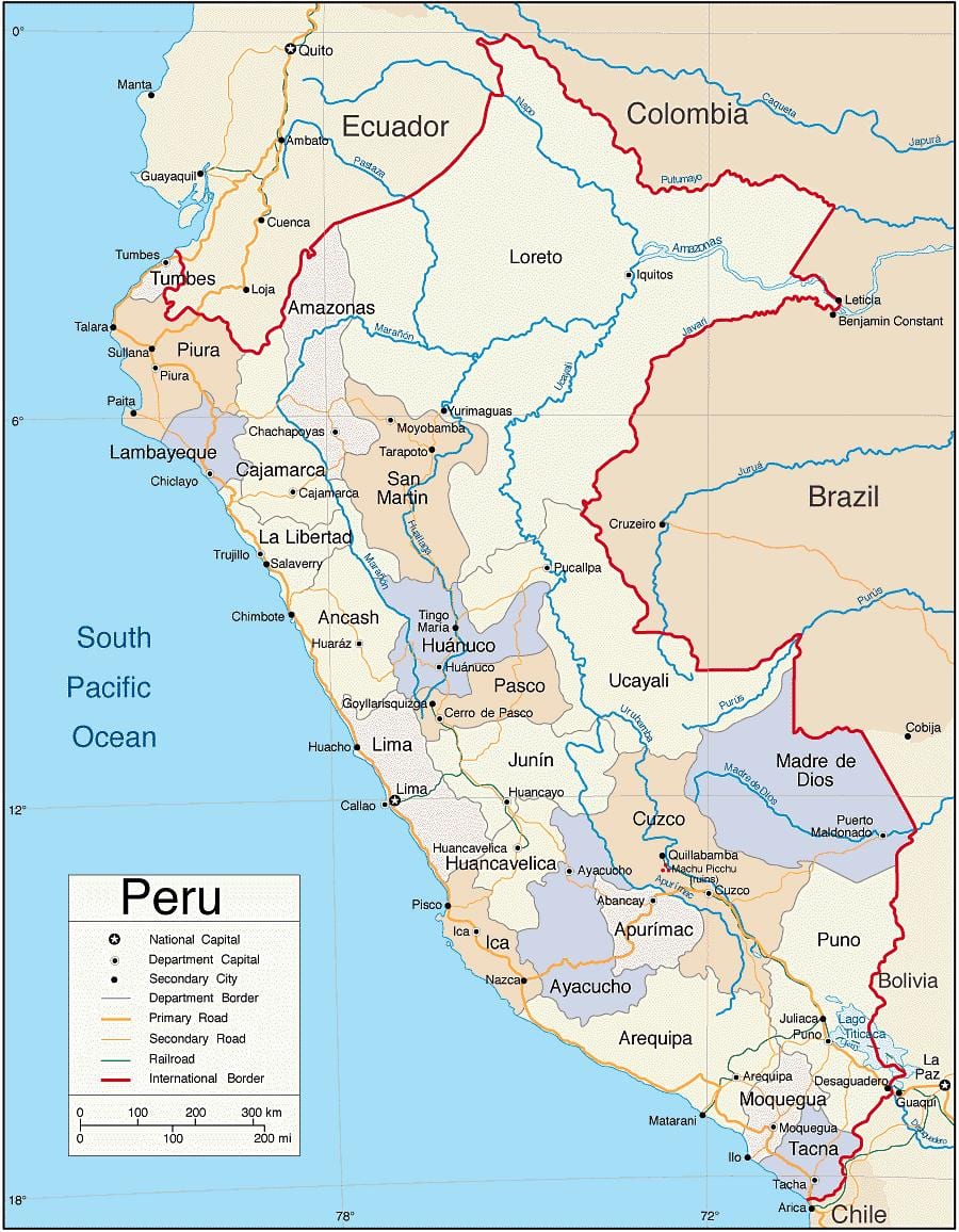 zemljevid jegulje (moray Peru