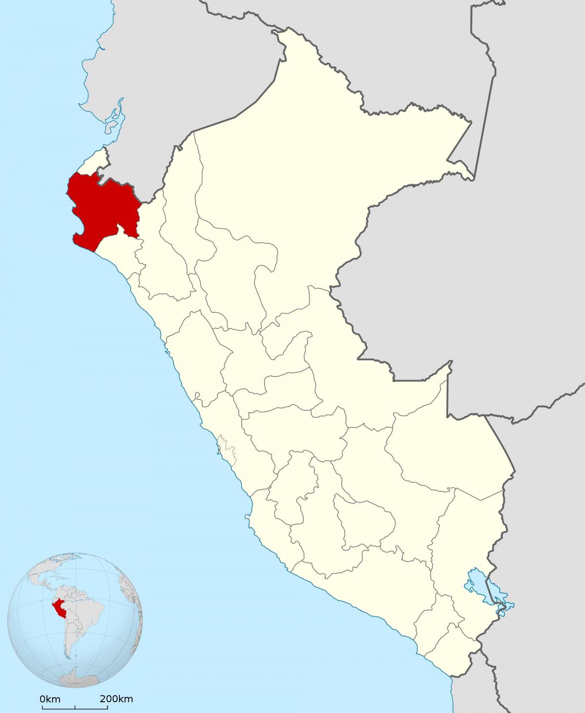 zemljevid piura Peru