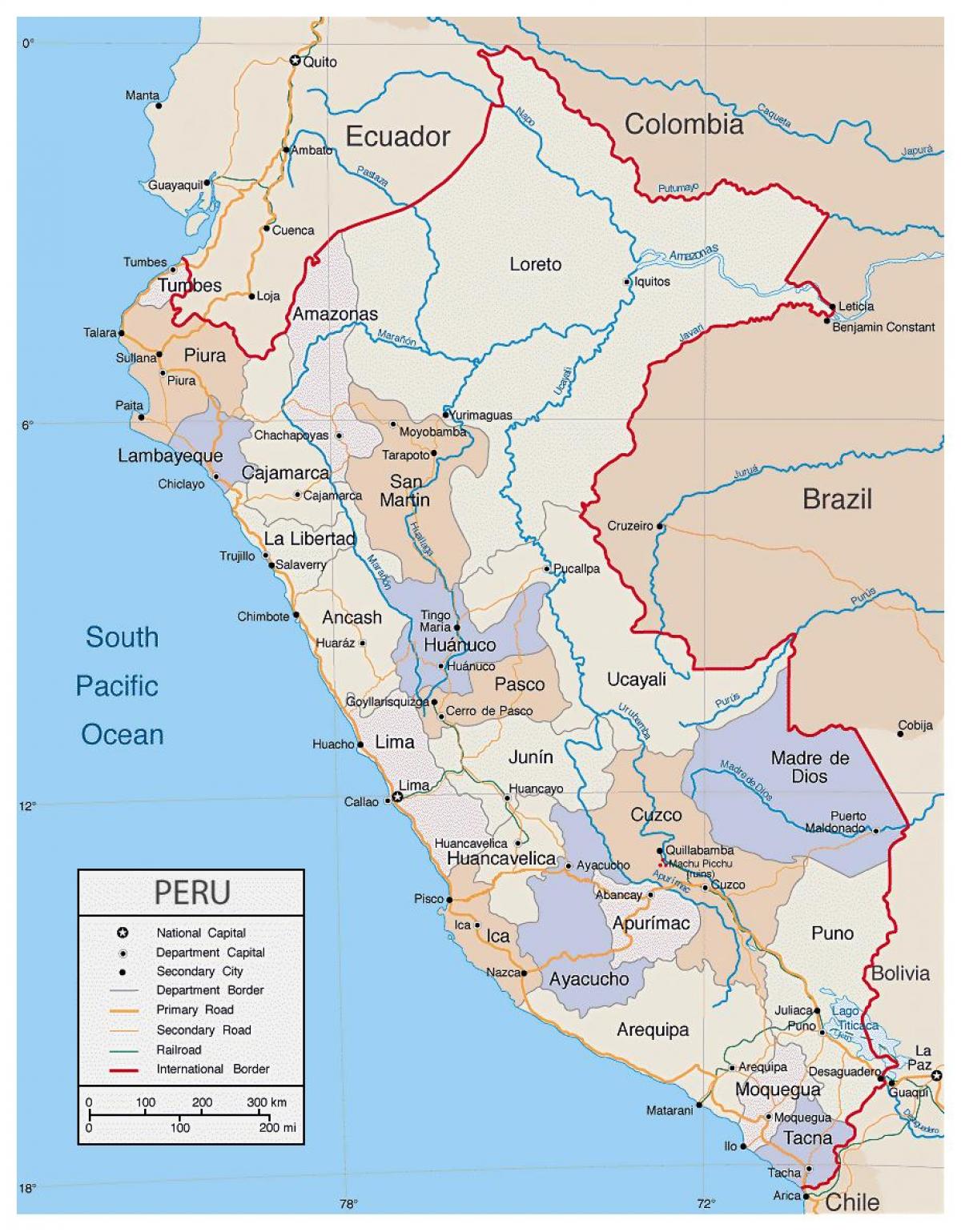 zemljevid podroben zemljevid Peru