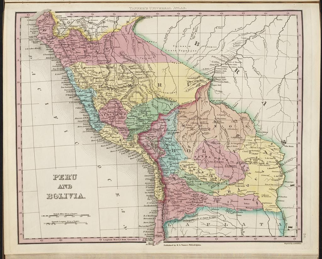 zemljevid stari Peru 