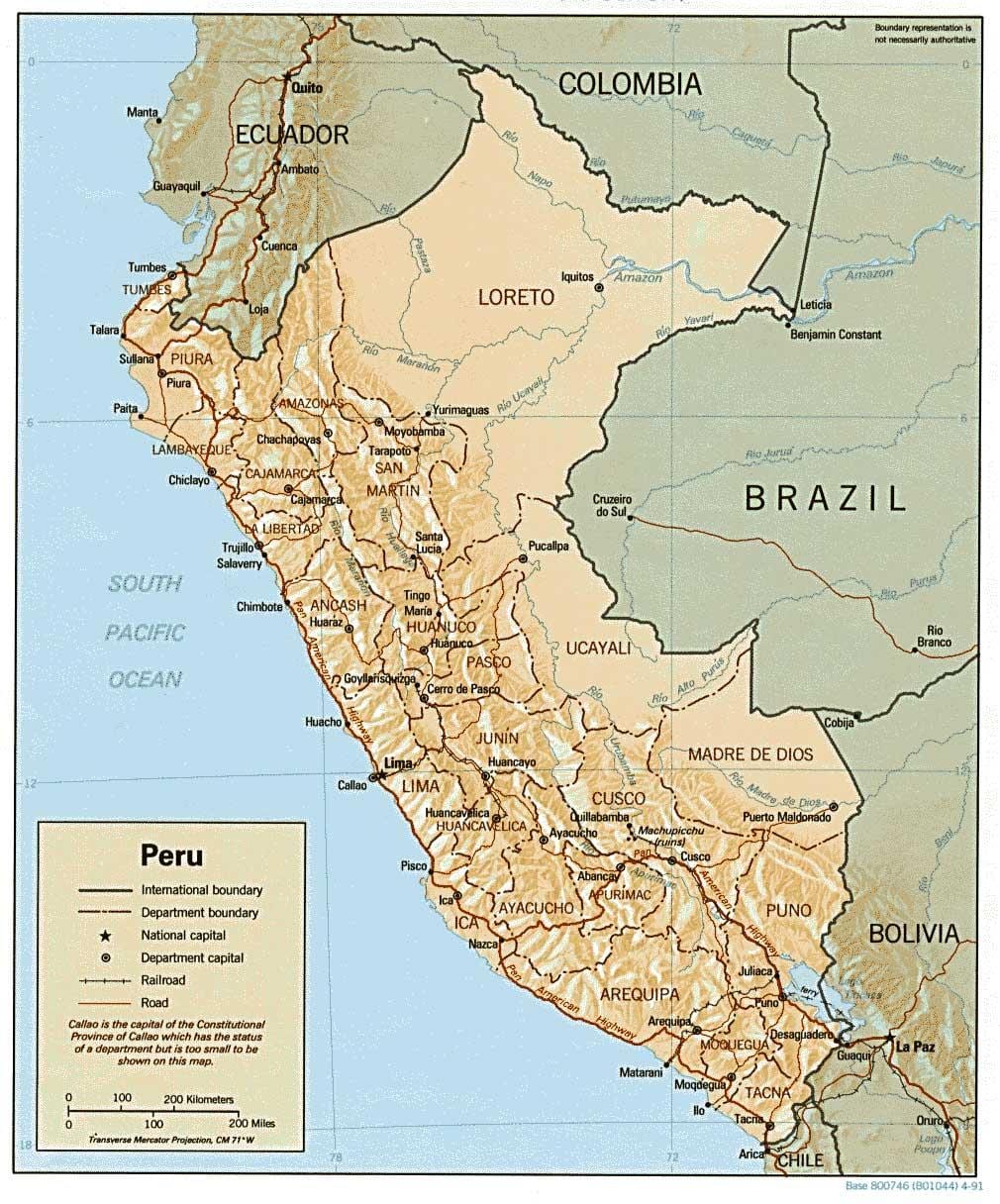zemljevid Peru surf 