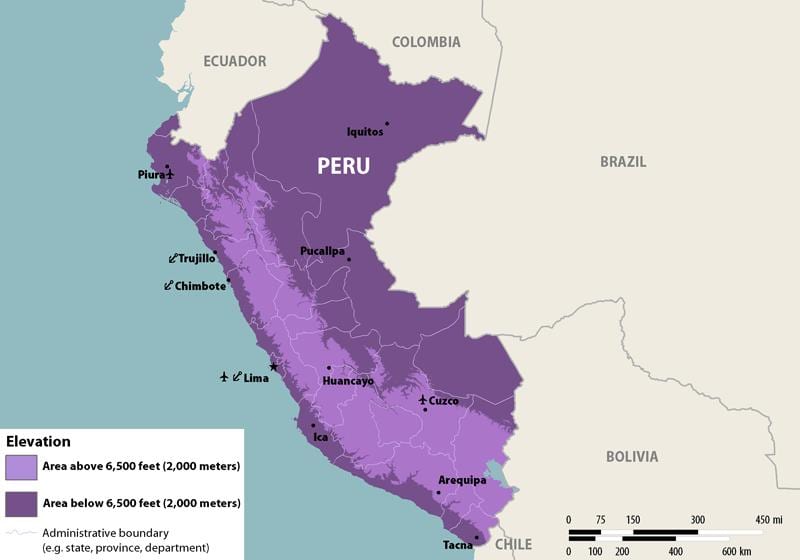 zemljevid zika Peru