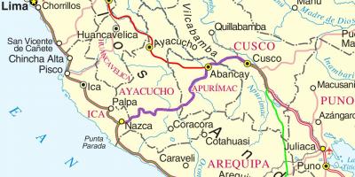 Zemljevid cusco Peru