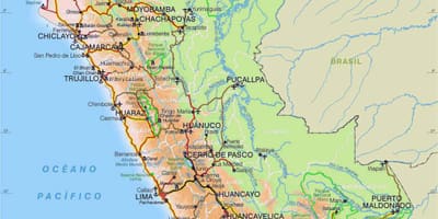 Zemljevid Peru cesti