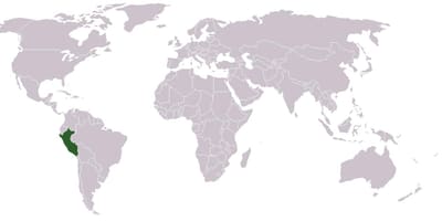 Zemljevid Peru globalno