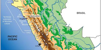 Peru geografija zemljevid