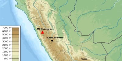 Višina zemljevid Peru