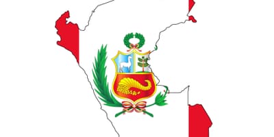 Zemljevid Peru zastavo