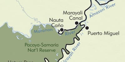 Amazon Peru zemljevid