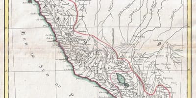 Zemljevid stari zemljevid Peru
