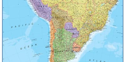 Zemljevid Peru južna amerika