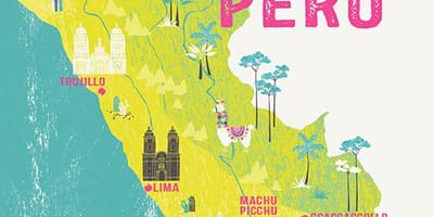 Zemljevid Peru za otroke